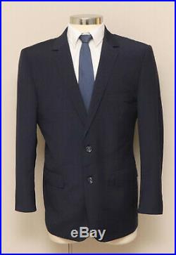 Mens 44R Pravda 2 Piece Blue Stripe 100% Wool Handmade Italian Suit