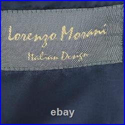 Mens LORENZO MORANI Blue Italian Suit Jacket Size US 42R Trousers W34 L30