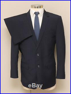 Mens Skinny Slim 44R PRAVDA 2 Piece Blue Stripe 100% Wool Handmade Italian Suit