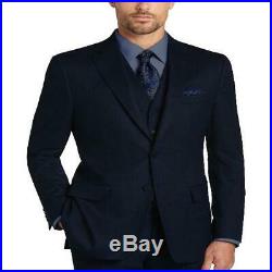 Mens Three Piece Two Button Modern Fit Italian Styled Single Breasted Suit Set
