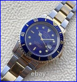 Military Skin Diver Watch Blue Italian Watch Bezel Vintage Piercarle D'alessio