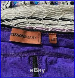 Missoni Mare Knitted One Piece Swimsuit. Purple Multicolored. 100% authentic