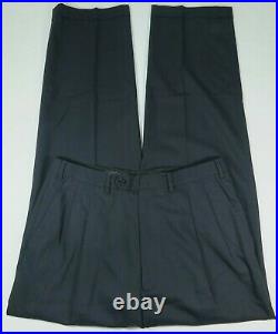 Missoni Pure Wool Solid Dark Navy Blue Italian Two Piece Mens Suit 34x33 42 L
