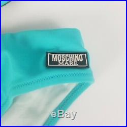 Moschino Mare Womens Italian Size 42 US Size 11 Bathingsuit Suit Two Piece Blue