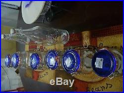 NEW Bormioli Rocco Italian Italy Fido Glass Canning Jars Set of 8 Pieces BLUE