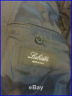 NEW Men's Lubiam Italian Virgin Wool Sleek 2-Piece Suit Dark Navy Blue Classic
