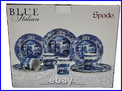 NEW Spode Blue Italian 12 Piece Earthenware Dinner Set Service for 4