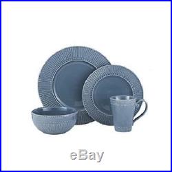 NEW witho tags Mikasa Italian Countryside Accents Fluted 4-Piece Plate Set, Blue