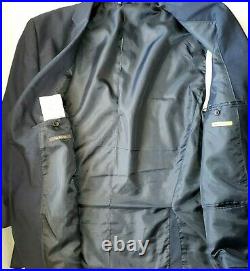 NM Nick's Mens Suit 52L 46W 3-Piece Navy Blue Business Work Career Italy Italian