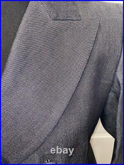 NWOT Max Mara Denim Blue Italian Double Breasted Blazer Jacket Size IT42 US 6