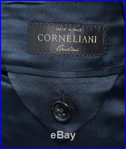 NWT CORNELIANI Master Dark Navy Striped Super 150's Wool Two-Piece Suit 46 36 S