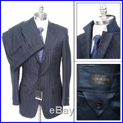 NWT CORNELIANI Master Dark Navy Striped Super 150's Wool Two-Piece Suit 56 46 S