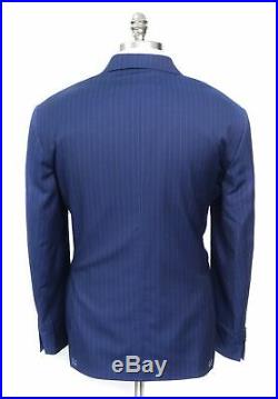 NWT Men's ROBERT GRAHAM Randall Navy Blue Striped Wool Two Piece 2Btn Suit 44 L