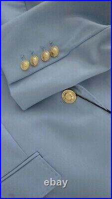 New MARELLA (Max Mara) SENTA Blazer & FILM Pant Suit Light Blue Italian 50