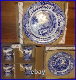 New Spode Blue Italian Dinnerware 12-Piece Set England