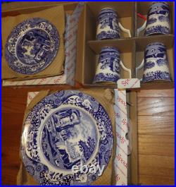 New Spode Blue Italian Dinnerware 12-Piece Set England