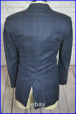 Nick Hilton 1888 Mens Blue ITALIAN SILK Wool Sport Coat Blazer Jacket SIZE 40R