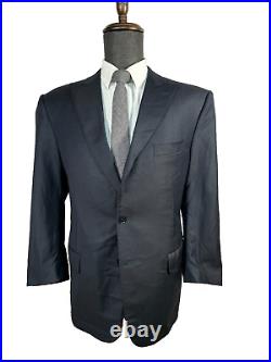 PAL ZILERI Mens Navy Blue ITALIAN-MADE Wool Sport Coat Blazer Jacket SIZE 38S