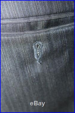 Pal Zileri Mens Two Piece Pinstripe Suit Navy Blue Size 50 Italian