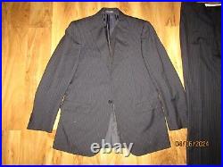 Pal Zileri Suit jacket 44R trousers 34 x 30 Wool Stripe Blue Italian