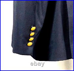Paul & Shark mens navy blue Italian wool blazer logo gold buttons IT 56R US 46R