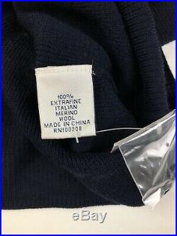Peter Millar Mens XLARGE Raglan Crew Neck 100% Wool Sweater Suede Elbow Patch XL