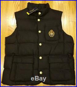 Polo Ralph Lauren Men's Wool Down Bullion Patch Crest Vest Size 2XL THESPOT917