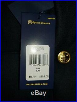Polo Ralph Lauren Men's Wool Down Vest Jacket Bullion Patch Crest Size 2XL