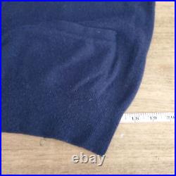 Polo Ralph Lauren Navy Blue Italian Merino Wool Sueded Elbow Patch Cardigan XL