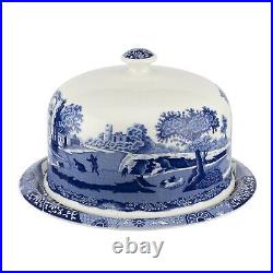 Portmeirion Spode 2 Piece Serving Platter with Dome, Blue Italian (1726444)