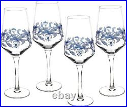 Portmeirion Spode Blue Italian Wine Glass Set of 4 16 Clear with