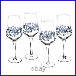 Portmeirion Spode Wine Glasses, Blue Italian, Set of 4 (1624887)