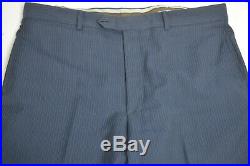 Pronto Uomo ZIGNONE Mens Navy Blue ITALIAN Flat Front 2 Piece Suit 42L 38x31