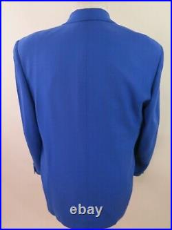 Quinto Reda Mens Pure Wool Royal Blue Italian Blazer Jacket Sport Coat 42 R EUC