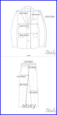 Ralph Lauren Blue Label Mens Suit 42L Navy Pinstripe 2 Piece 3 Button Wool 33X30