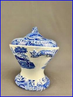 Rare Early 19th c. Spode BLUE ITALIAN 8 Footed Covered Compote Serving Dish