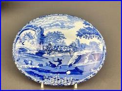 Rare Early 19th c. Spode BLUE ITALIAN 8 Footed Covered Compote Serving Dish