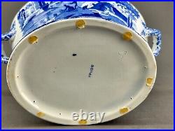 Rare Early 19th c. Spode BLUE ITALIAN 8 Footed Covered Compote Serving Dish