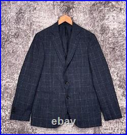 Rodd & Gunn Jacket Small Mens Blue Italian Fabric Wool Linen Sport Coat Blazer