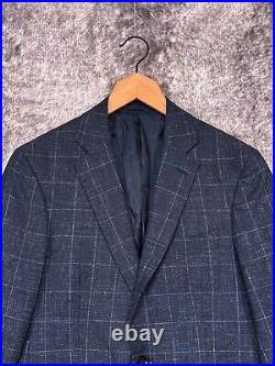 Rodd & Gunn Jacket Small Mens Blue Italian Fabric Wool Linen Sport Coat Blazer