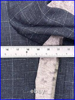 Rodd & Gunn Jacket Small Mens Blue Italian Fabric Wool Linen Sport Coat Blazer