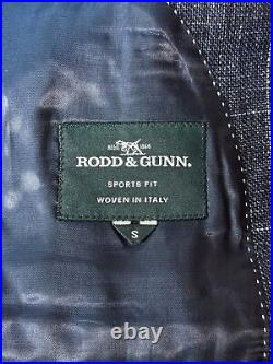 Rodd & Gunn Jacket Small Mens Blue Italian Fabric Wool Linen Sport Coat Blazer