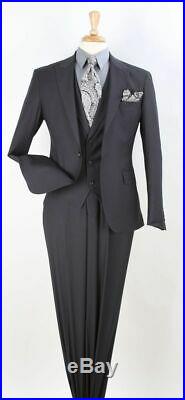 Royal Diamond Mens Luxury Wool Feel 3 Piece Suit Slim Fit Sizes Listed