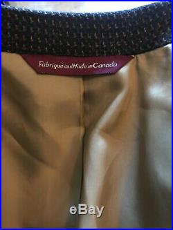 SAMUELSOHN Men's 40R Birdseye Patch Pocket 120s Wool Black/Navy/Tan Sport Coat