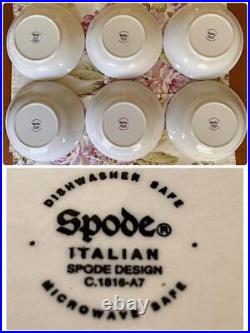 SPODE #1, in Blue Italian Fruit saucers 6 pieces