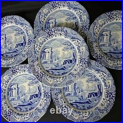 SPODE #7stored Blue Italian plates 6 pieces 19cm Made in the