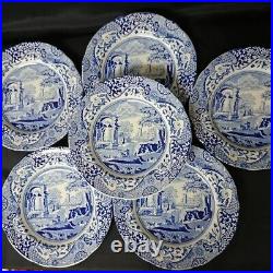 SPODE #7stored Blue Italian plates 6 pieces 19cm Made in the