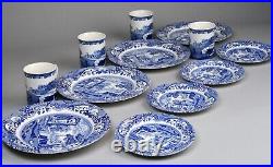 SPODE BLUE ITALIAN (12) pc. Setting for four NEW IN ORIGINAL BOX and QUICK SHIP
