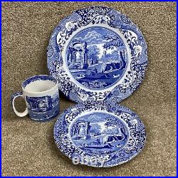 SPODE BLUE ITALIAN Dinner Salad Plate Mug Cup 12 pc Dinnerware Set For 4 NEW NIB