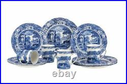 SPODE Blue Italian 12 Piece Set-Brand New Boxed Set-ALL Pieces Made in England